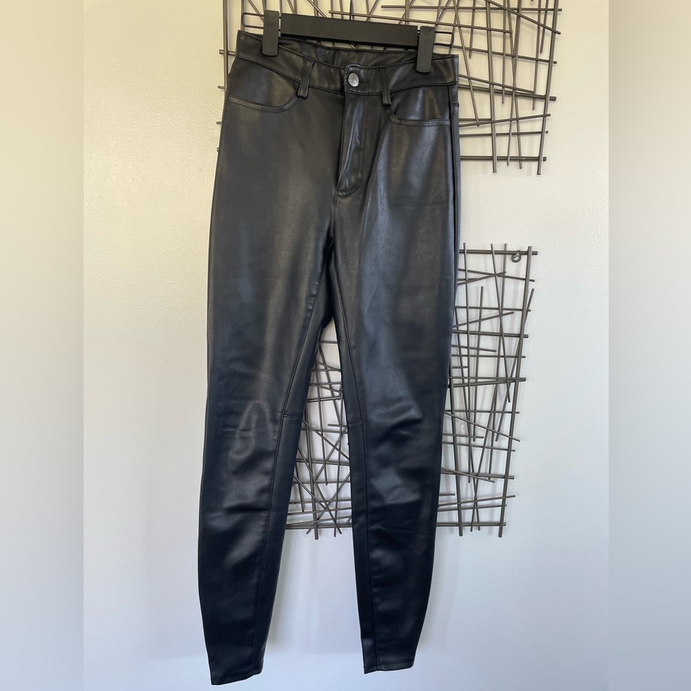 Black Free People Leather Pants
